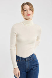 Armor Lux - Uld Silke Turtleneck - Naturel