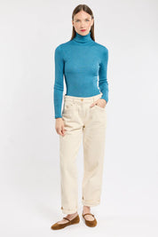 Armor Lux - Uld Silke Turtleneck - Marsouin