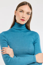 Armor Lux - Uld Silke Turtleneck - Marsouin