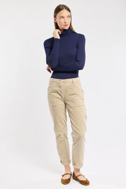 Armor Lux - Uld Silke Turtleneck - Indaco Navy