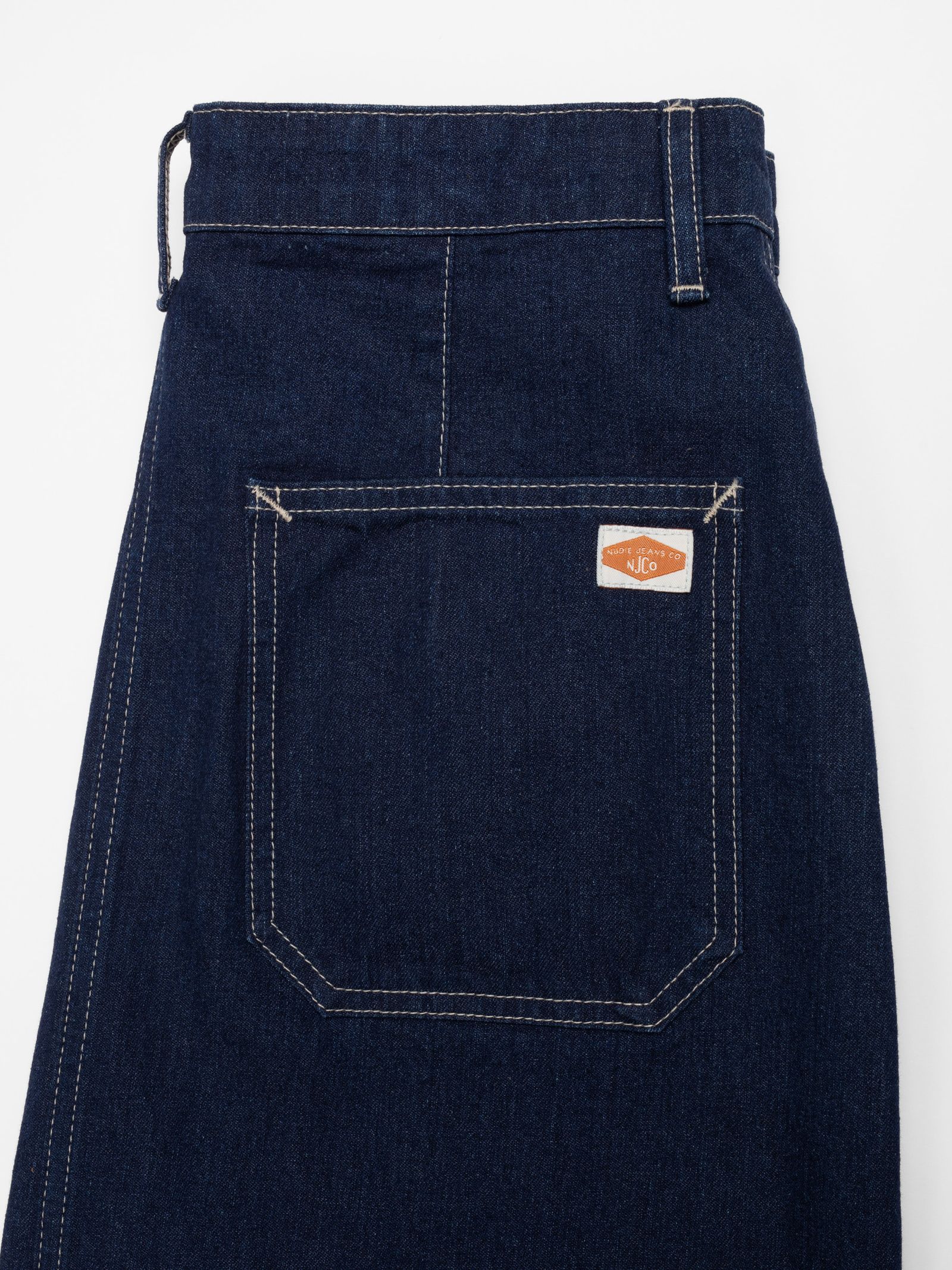 Nudie Jeans Boel Painter Denim Skirt Dark Blue