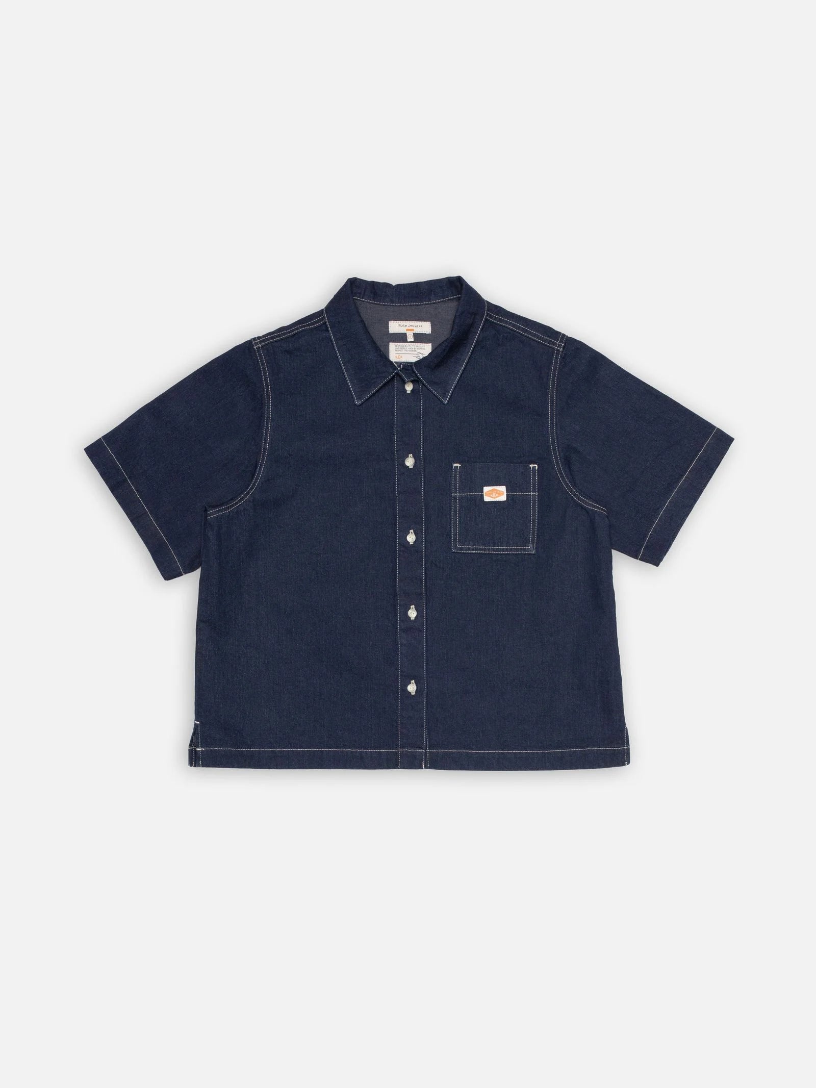 Nudie Jeans Lina Painter Denim Shirt Dark Blue