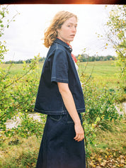 Nudie Jeans Lina Painter Denim Shirt Dark Blue