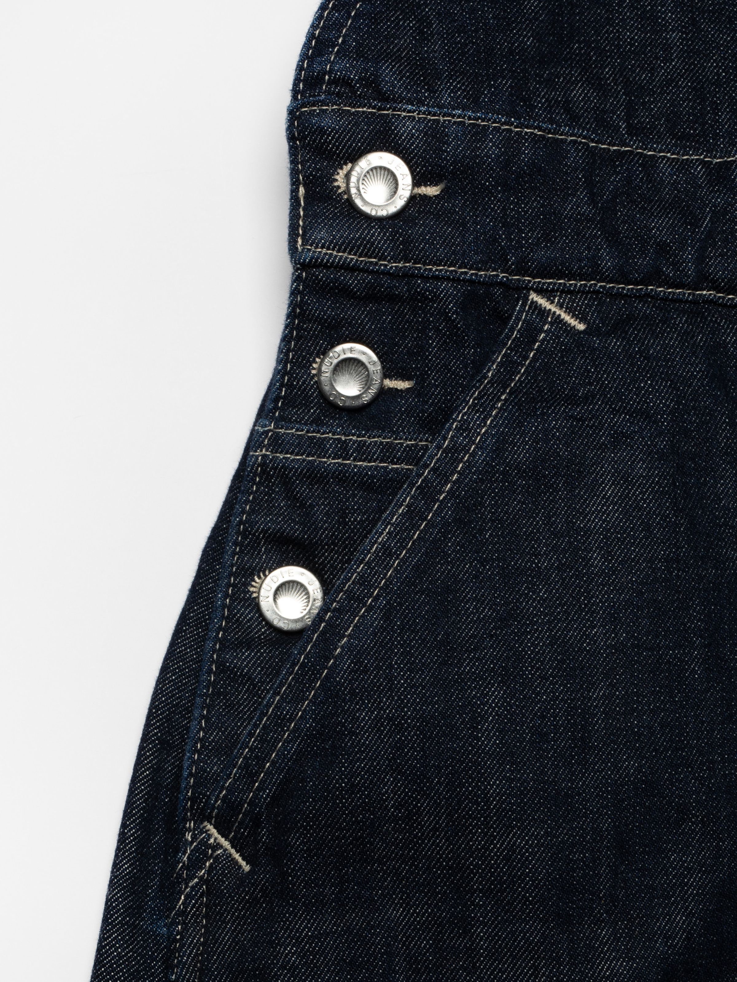 Nudie Jeans Malwa Workwear Denim Dress Dark Blue