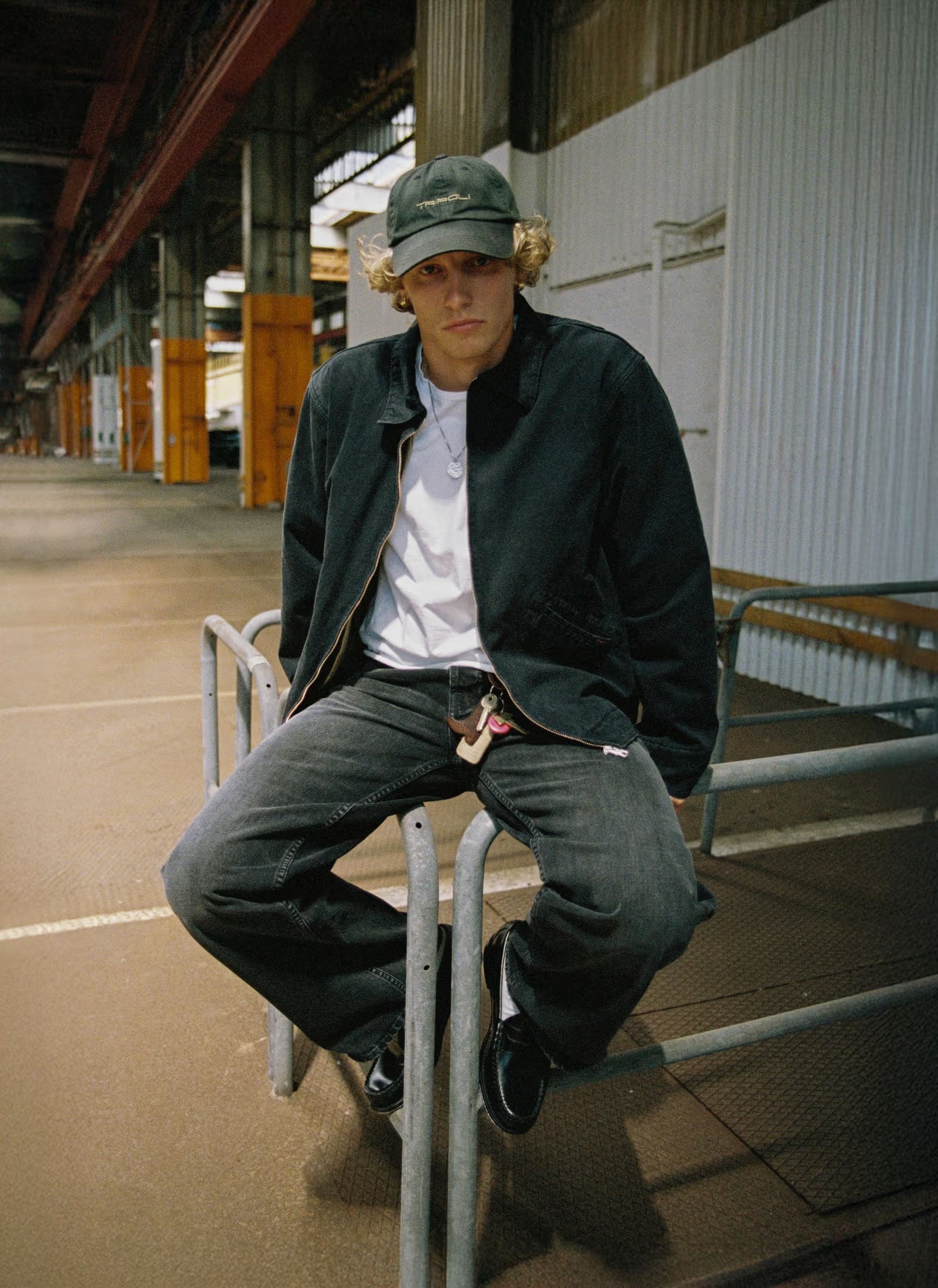 Nudie Jeans Blake Zip Jacket Duck Canvas Black