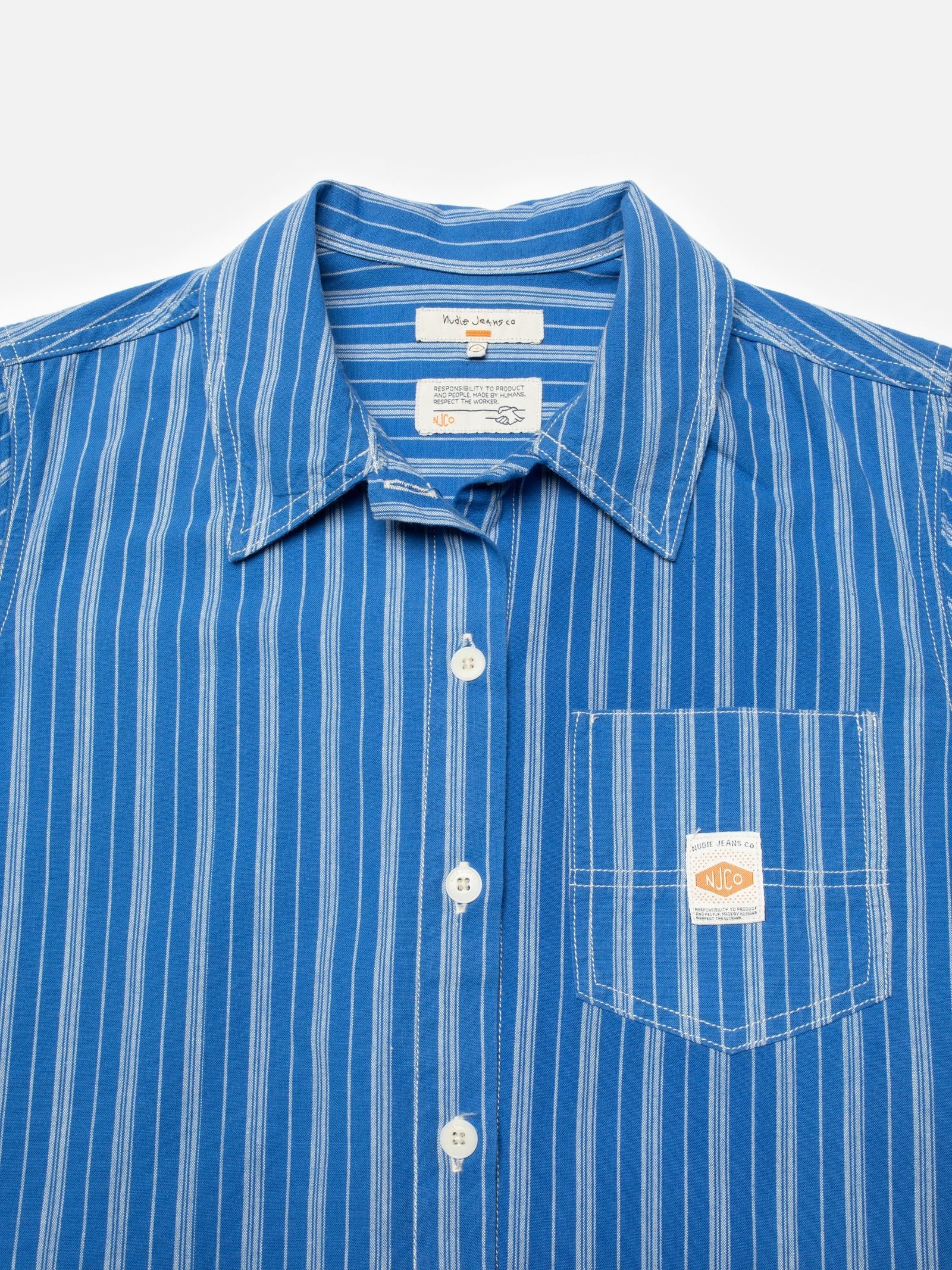 Nudie Jeans - Danielle Dress Striped - Blue/Offwhite