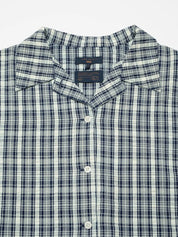 Nudie Jeans - Jutta Shirt Indigo Seersucker Blue/Offwhite