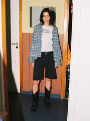 Nudie Jeans - Jutta Shirt Indigo Seersucker Blue/Offwhite