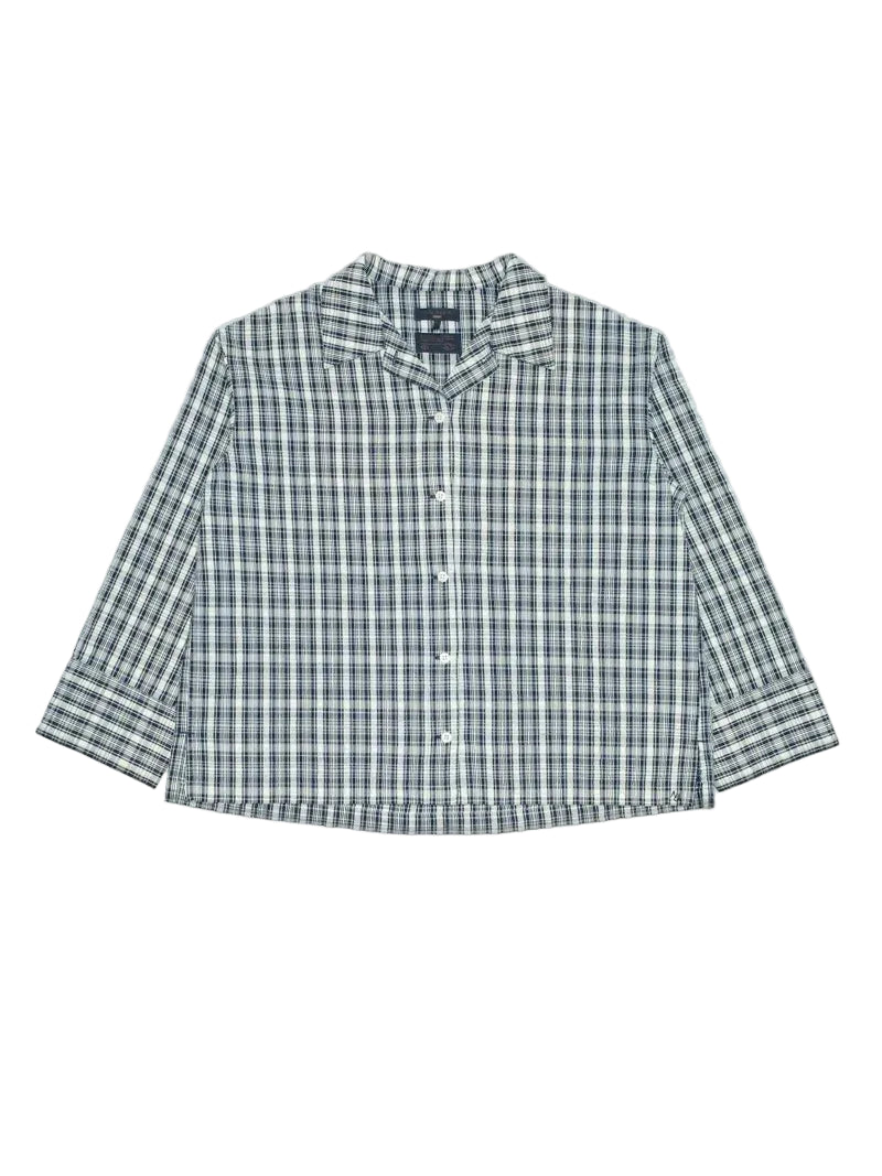 Nudie Jeans - Jutta Shirt Indigo Seersucker Blue/Offwhite