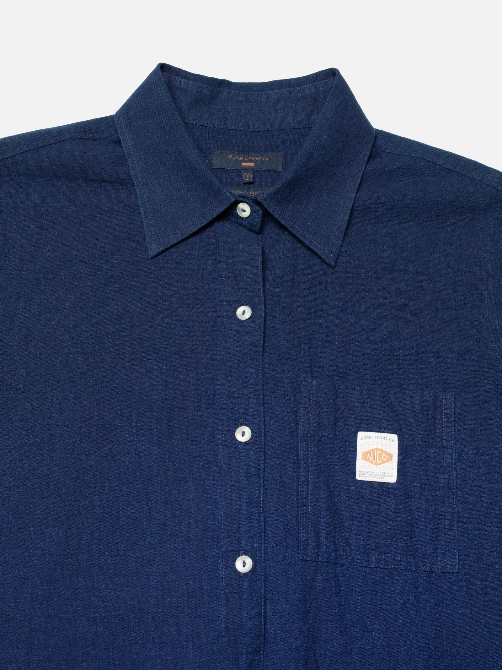 Nudie Jaens Nila Shirt Dress Indigo Blue