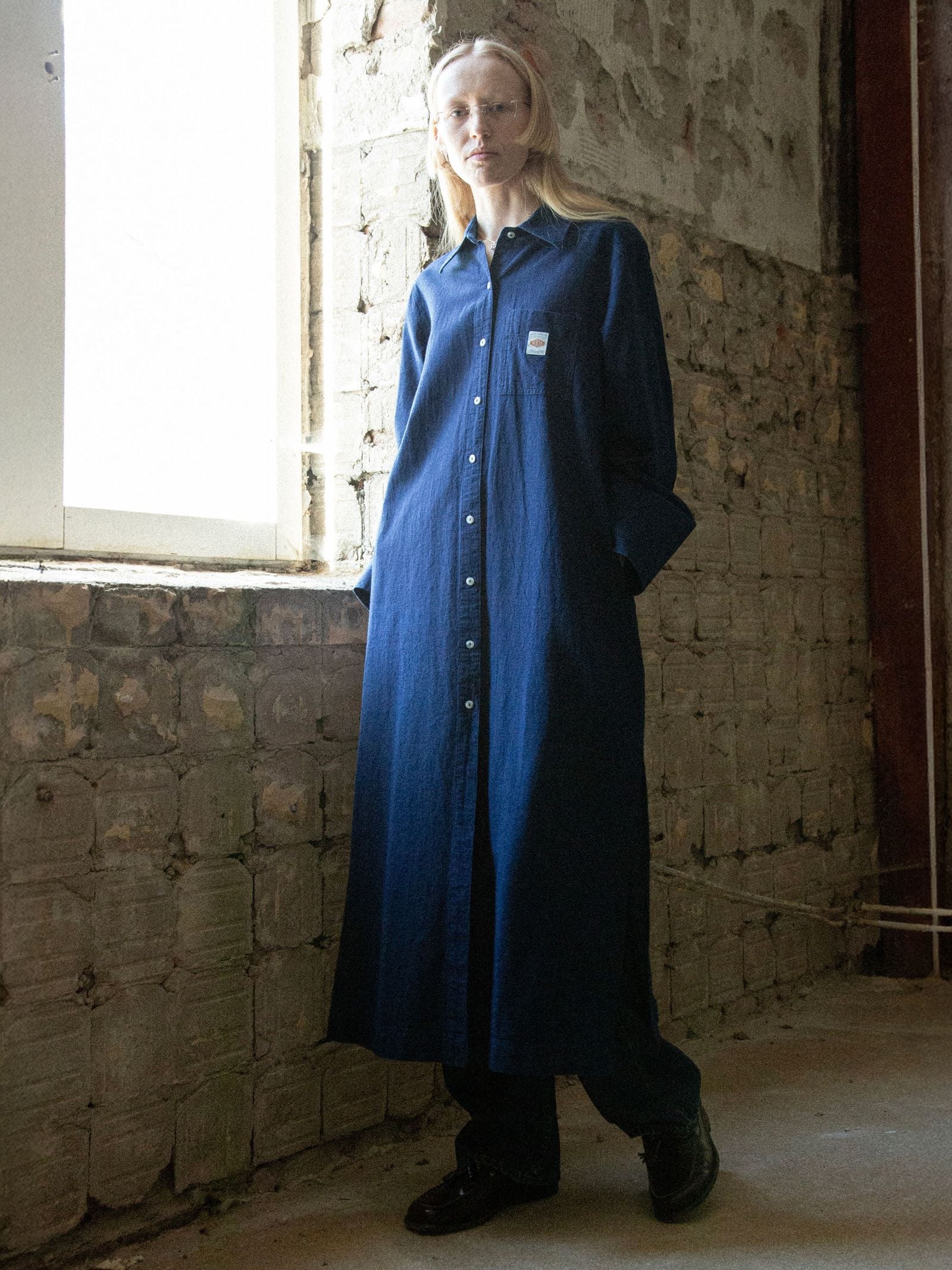 Nudie Jaens Nila Shirt Dress Indigo Blue