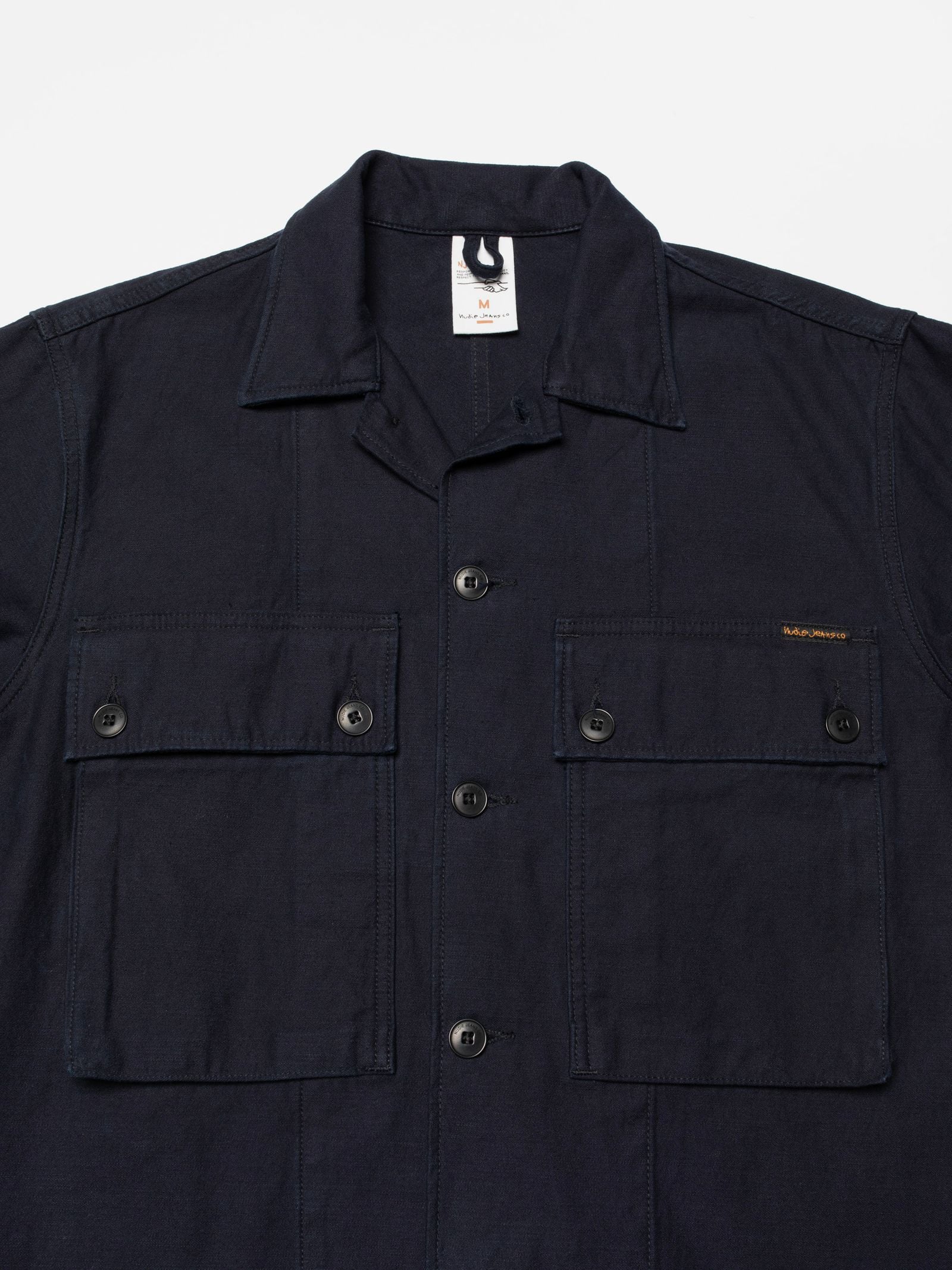 Nudie Jeans Nino Shirt Back Sateen Indigo