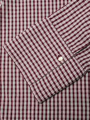 Nudie Jeans Sassa Shirt Check Wine/Offwhite