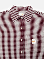 Nudie Jeans Sassa Shirt Check Wine/Offwhite