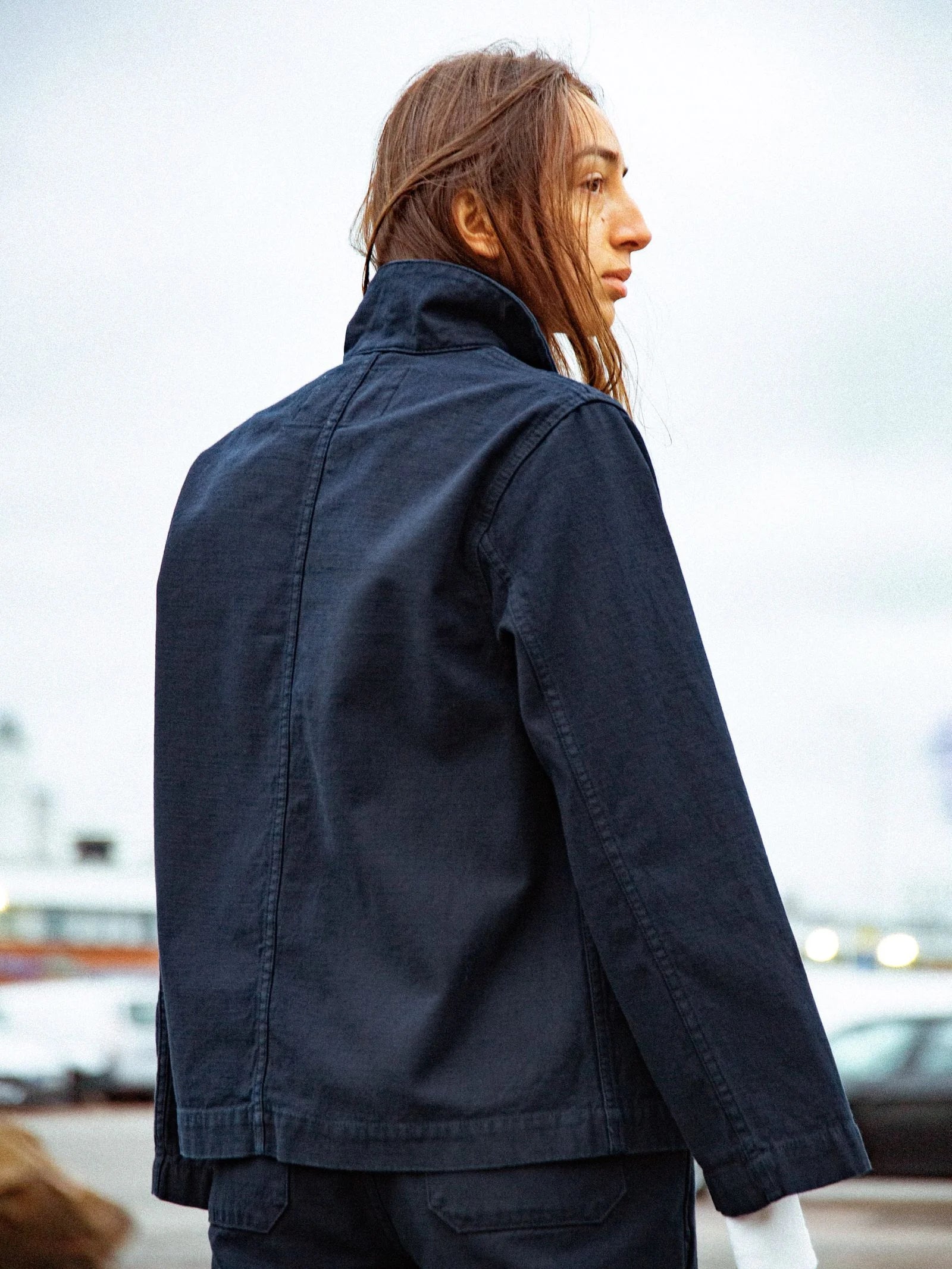 Nudie Jeans Lovis Jacket Back Sateen Indigo