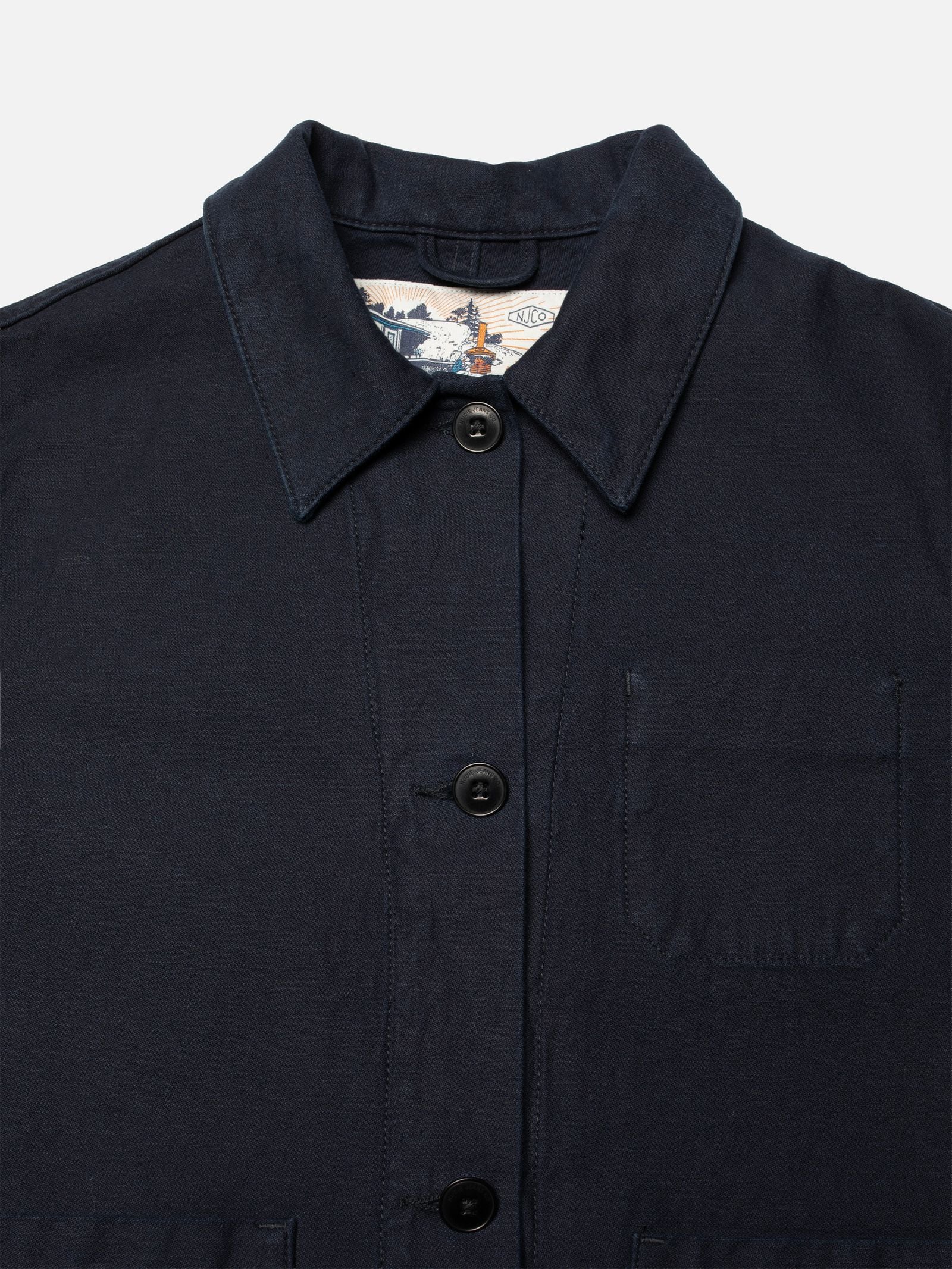 Nudie Jeans Lovis Jacket Back Sateen Indigo