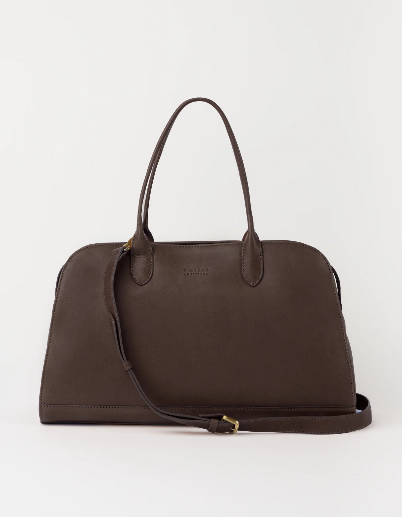 O MY BAG Alma 13/14" Soft Grain Leather - Chocolate