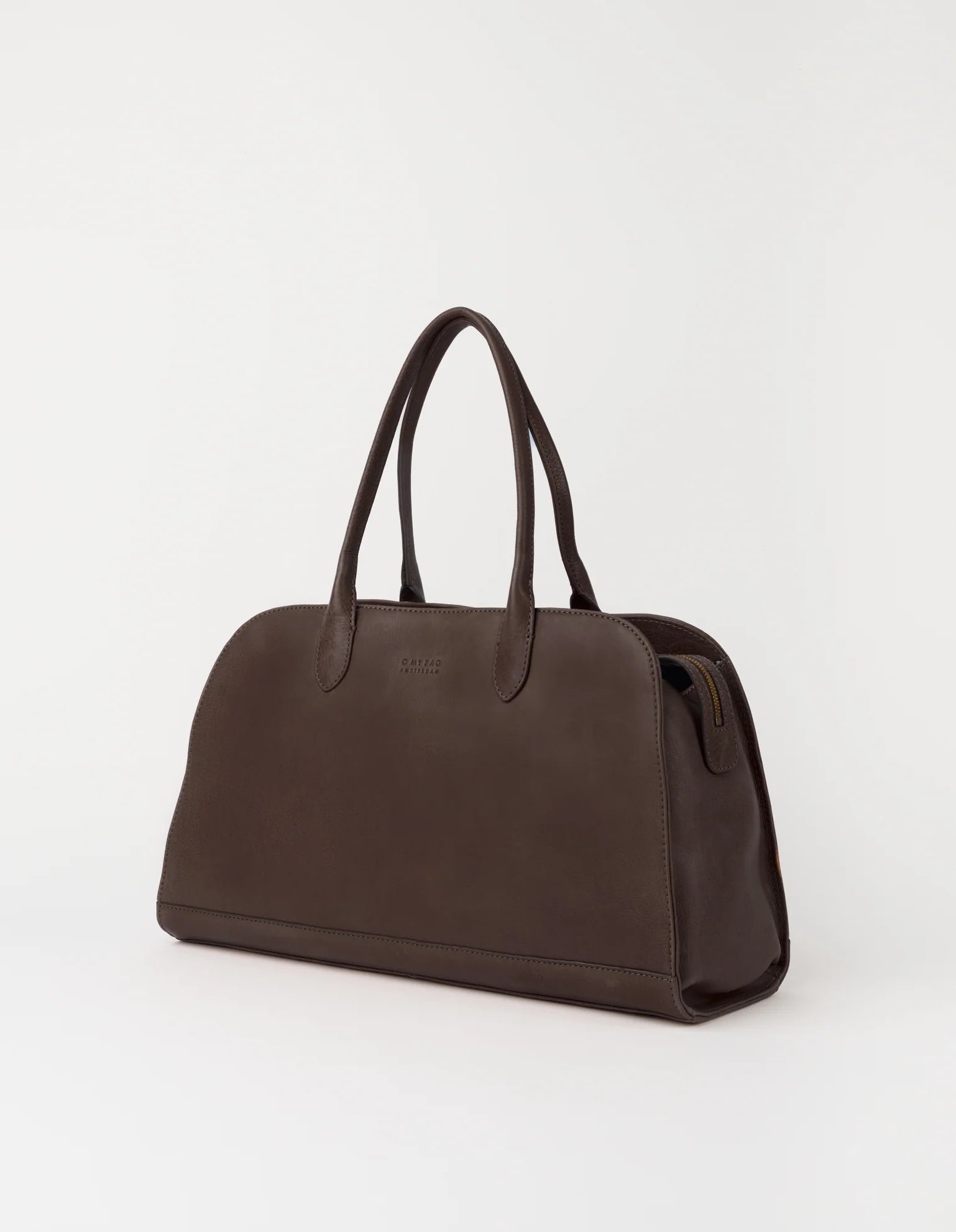 O MY BAG Alma 13/14" Soft Grain Leather - Chocolate