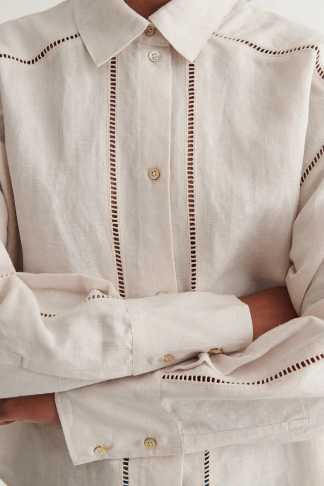 Basic Apparel - Arina LS Shirt - Moonbeam