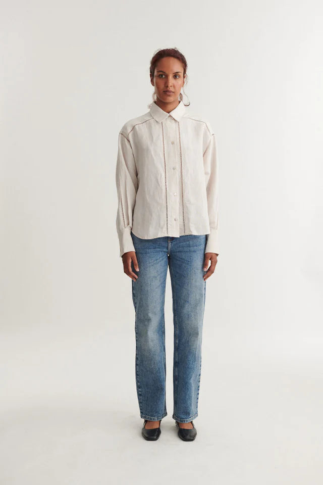 Basic Apparel - Arina LS Shirt - Moonbeam