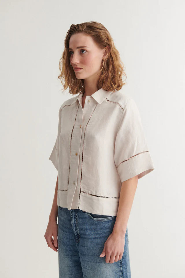 Basic Apparel - Arina SS Shirt - Moonbeam