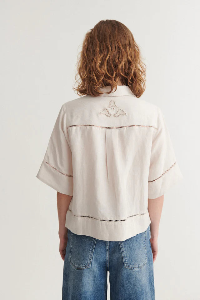 Basic Apparel - Arina SS Shirt - Moonbeam