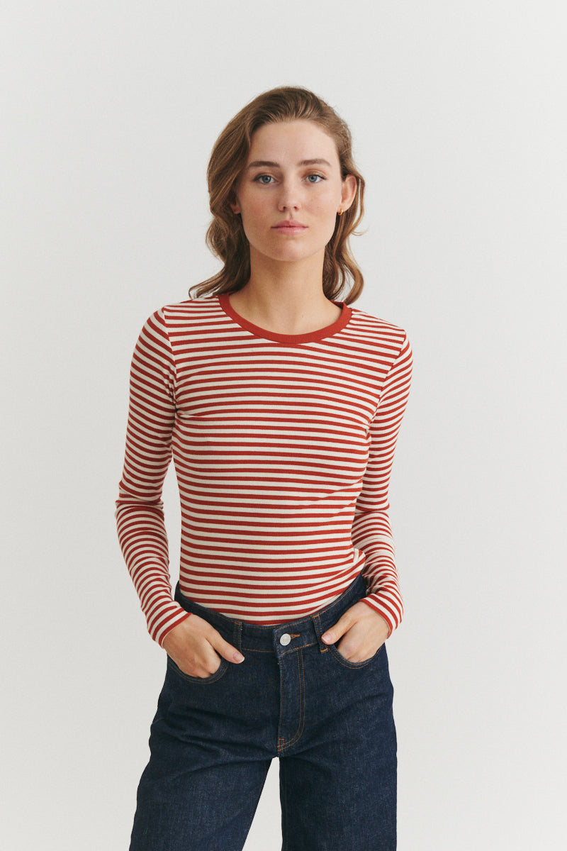 Ludmilla LS Tee - Roibus / whisper white