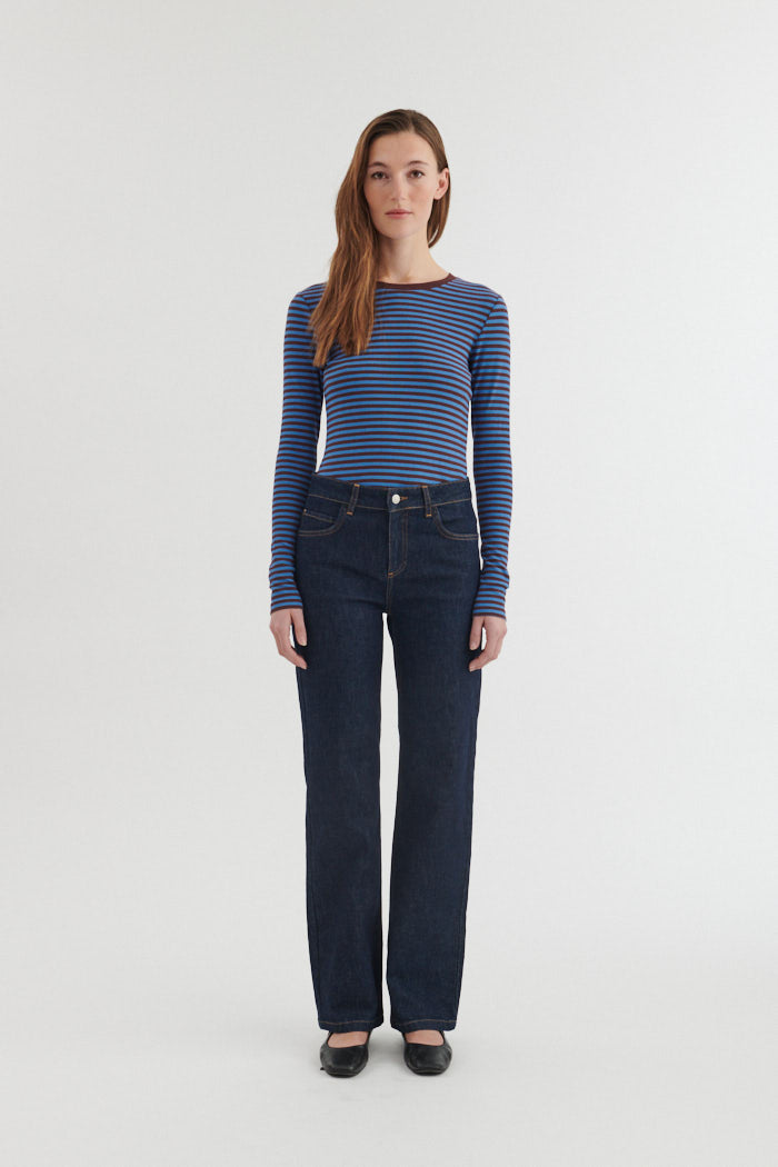 Ludmilla LS Tee - Riviera / Chicory coffee