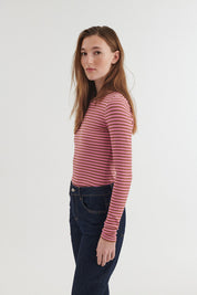 Ludmilla LS Tee - Cashmere rose / nuthatch