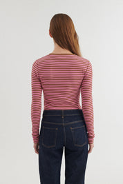 Ludmilla LS Tee - Cashmere rose / nuthatch
