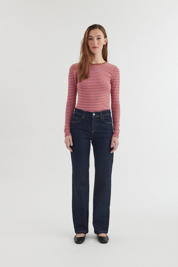 Ludmilla LS Tee - Cashmere rose / nuthatch