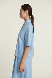 Basic Apparel Silje SS Shirt Frozen fjord