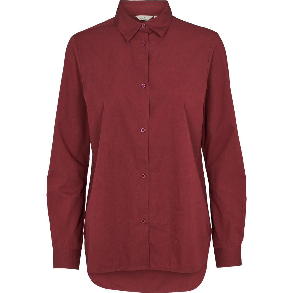 Basic Apparel Vilde Classic Shirt Bordeaux Truffle
