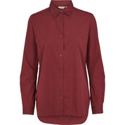 Basic Apparel Vilde Classic Shirt Bordeaux Truffle