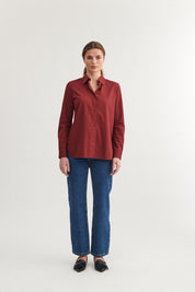 Basic Apparel Vilde Classic Shirt Bordeaux Truffle