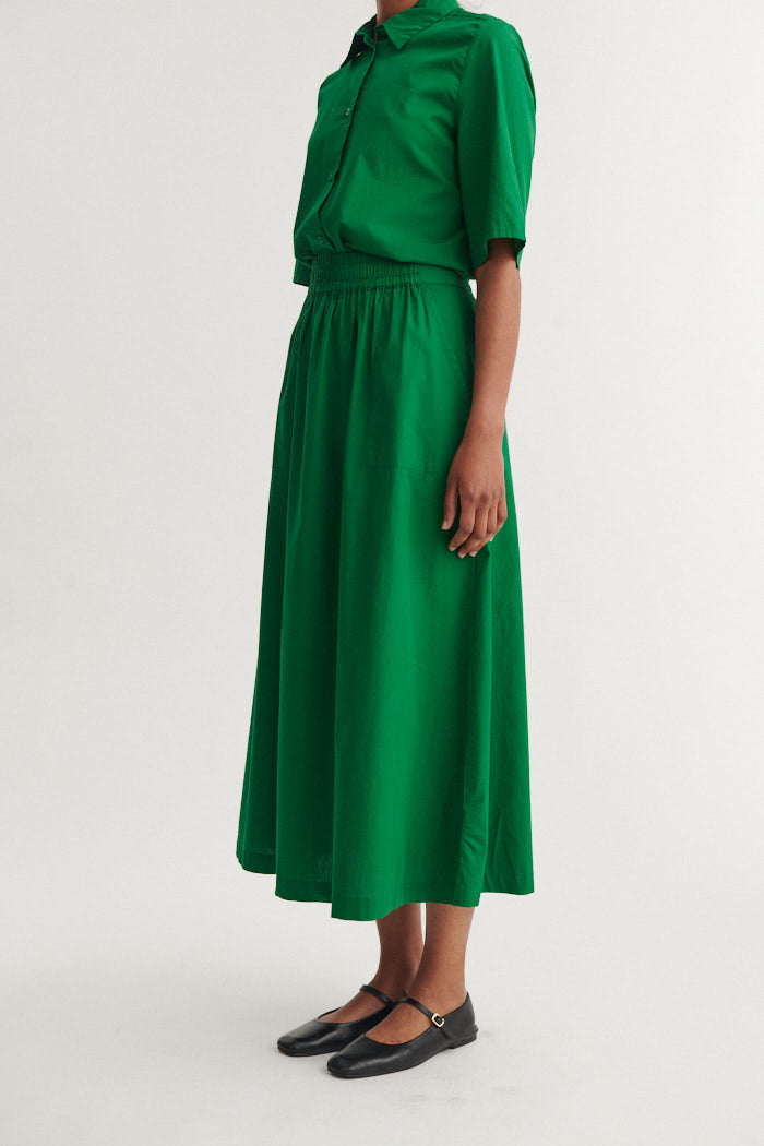 Basic Apparel -  Silje Long Skirt Nederdele - Abundant green