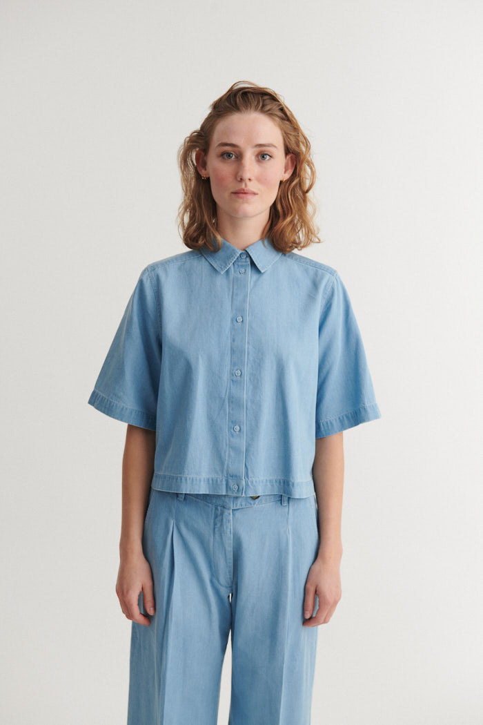 Basic Apparel Cody SS Shirt - Light Wash