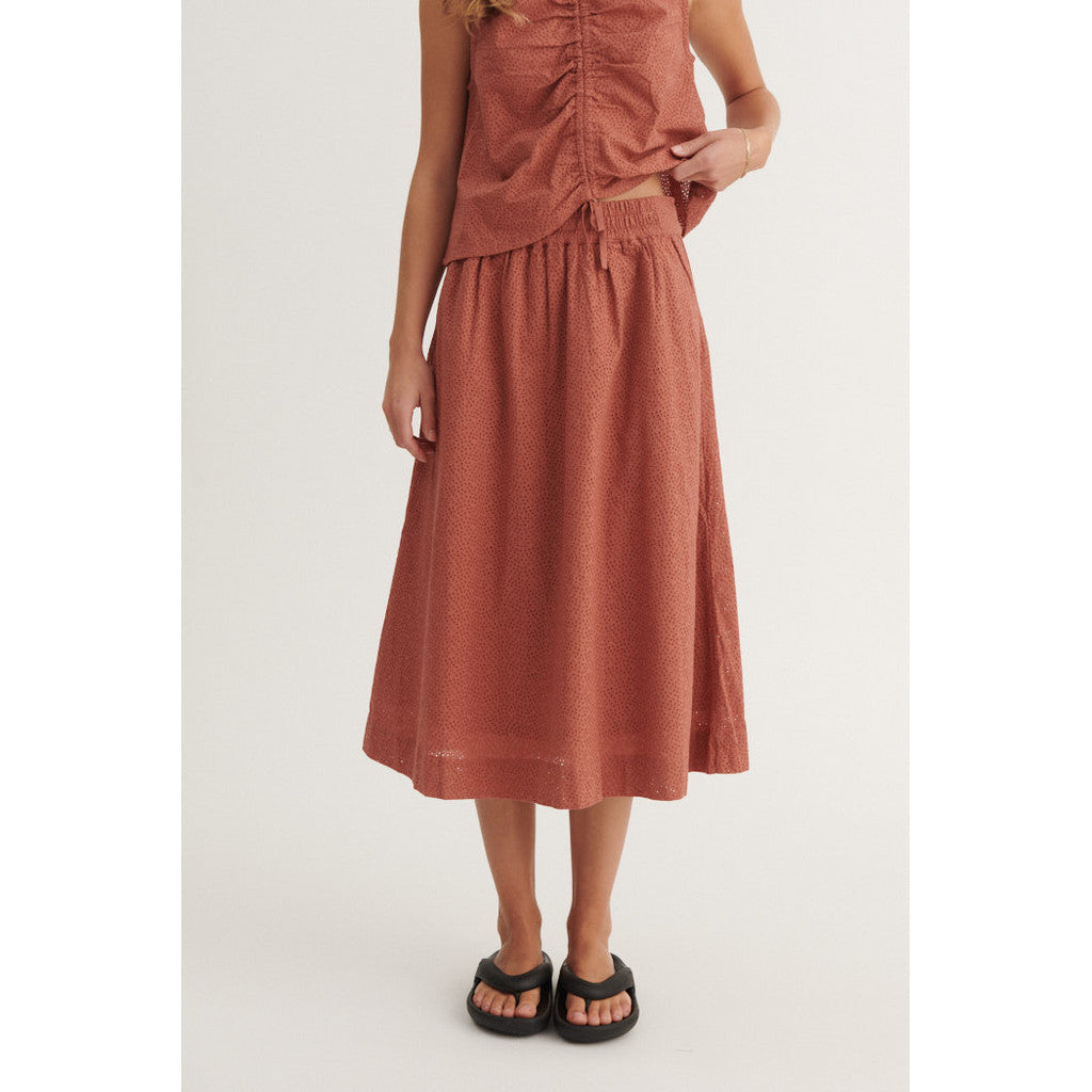 Basic Apparel Lotus Skirt Cedar Wood