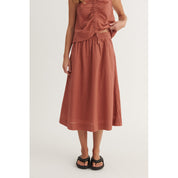 Basic Apparel Lotus Skirt Cedar Wood