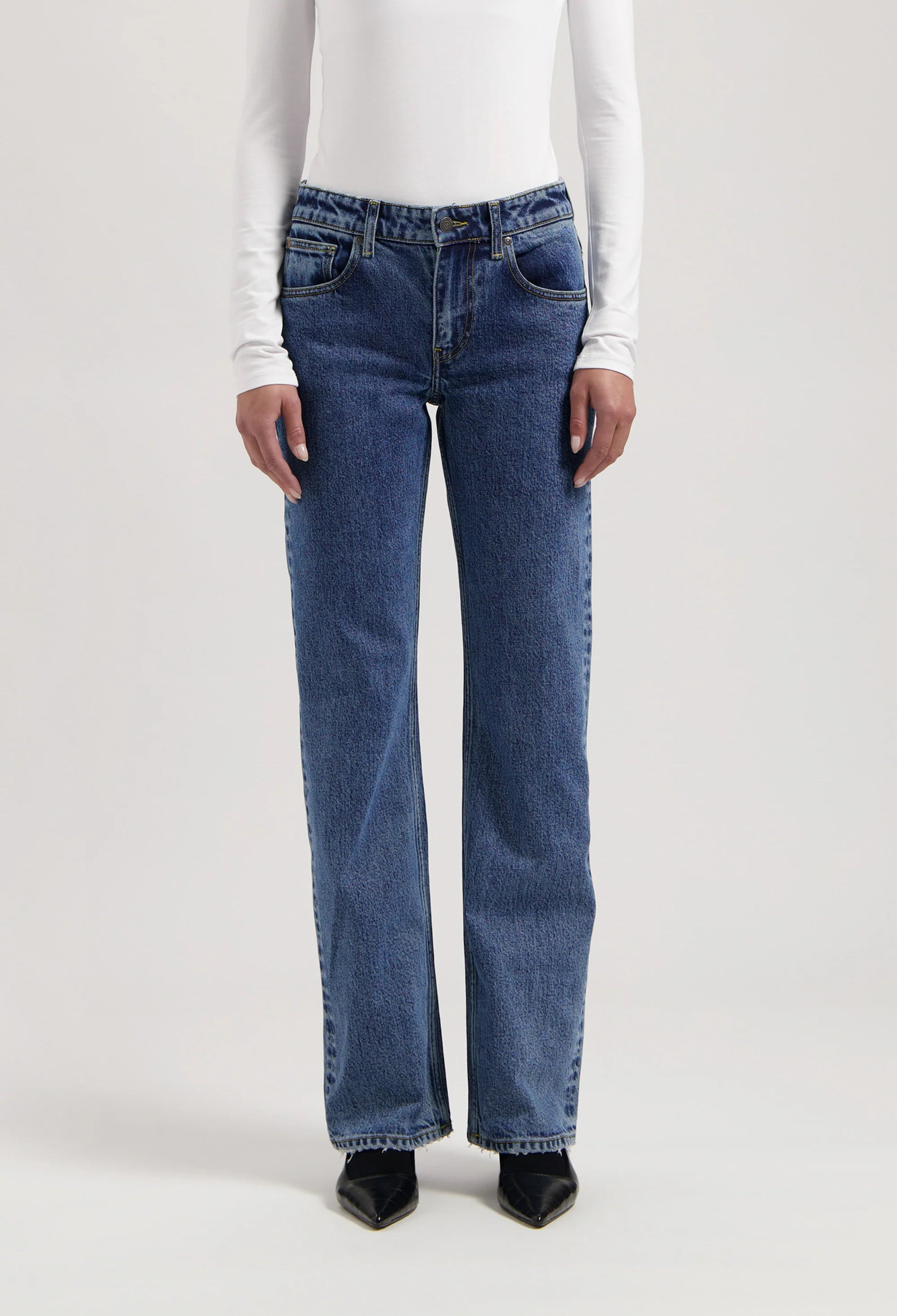 Mud Jeans - Carry Mid Straight - Stone Vintage