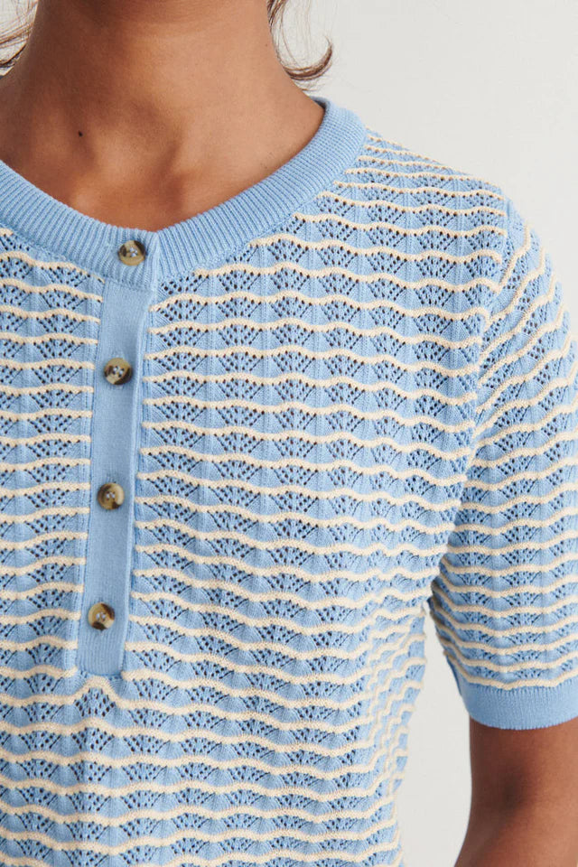 Basic Apparel - Cashi Granddad Pullover - Dutch canal / birch