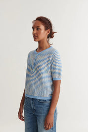 Basic Apparel - Cashi Granddad Pullover - Dutch canal / birch