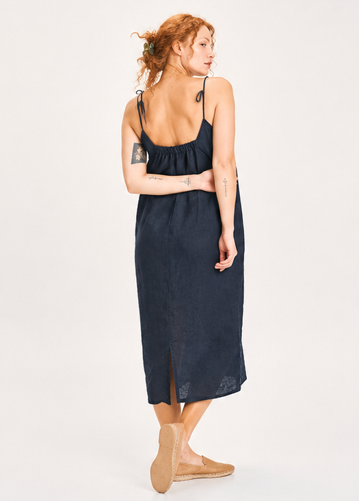 by basics - Strap dress long - Midnight blue