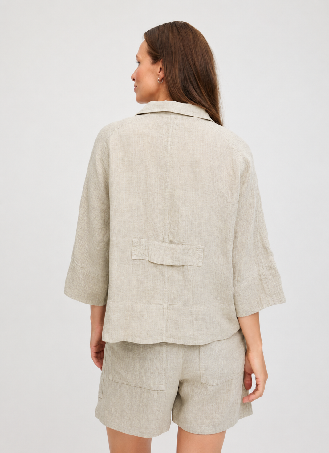By basics - Lab Coat Blouse - Bone