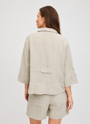 By basics - Lab Coat Blouse - Bone
