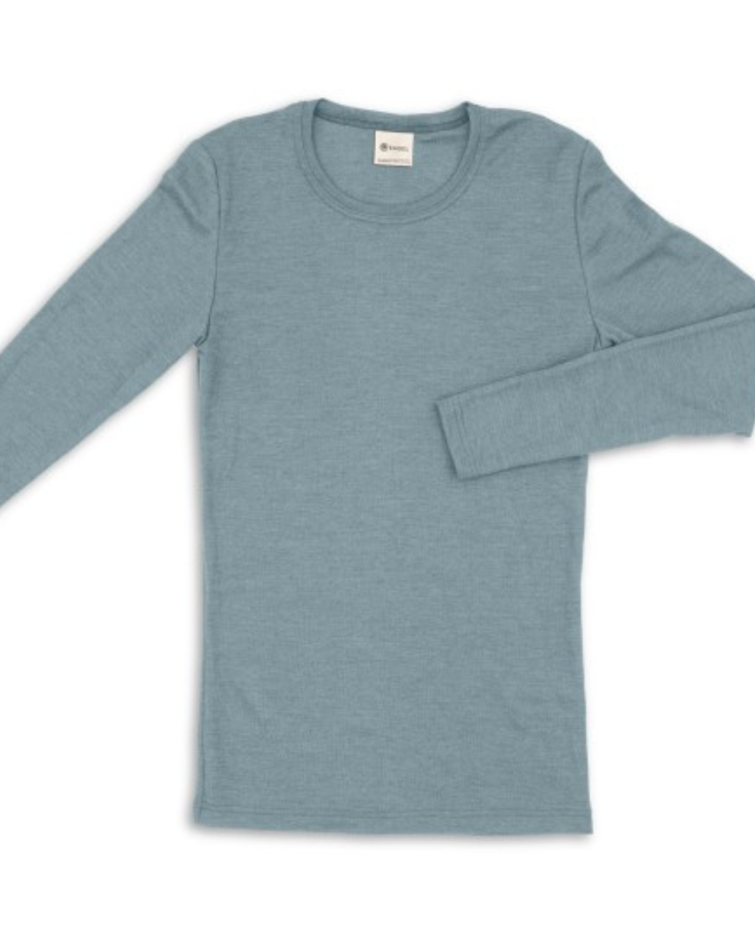 Engel Natur - Dame bluse i uld/silke - Mountain Blue