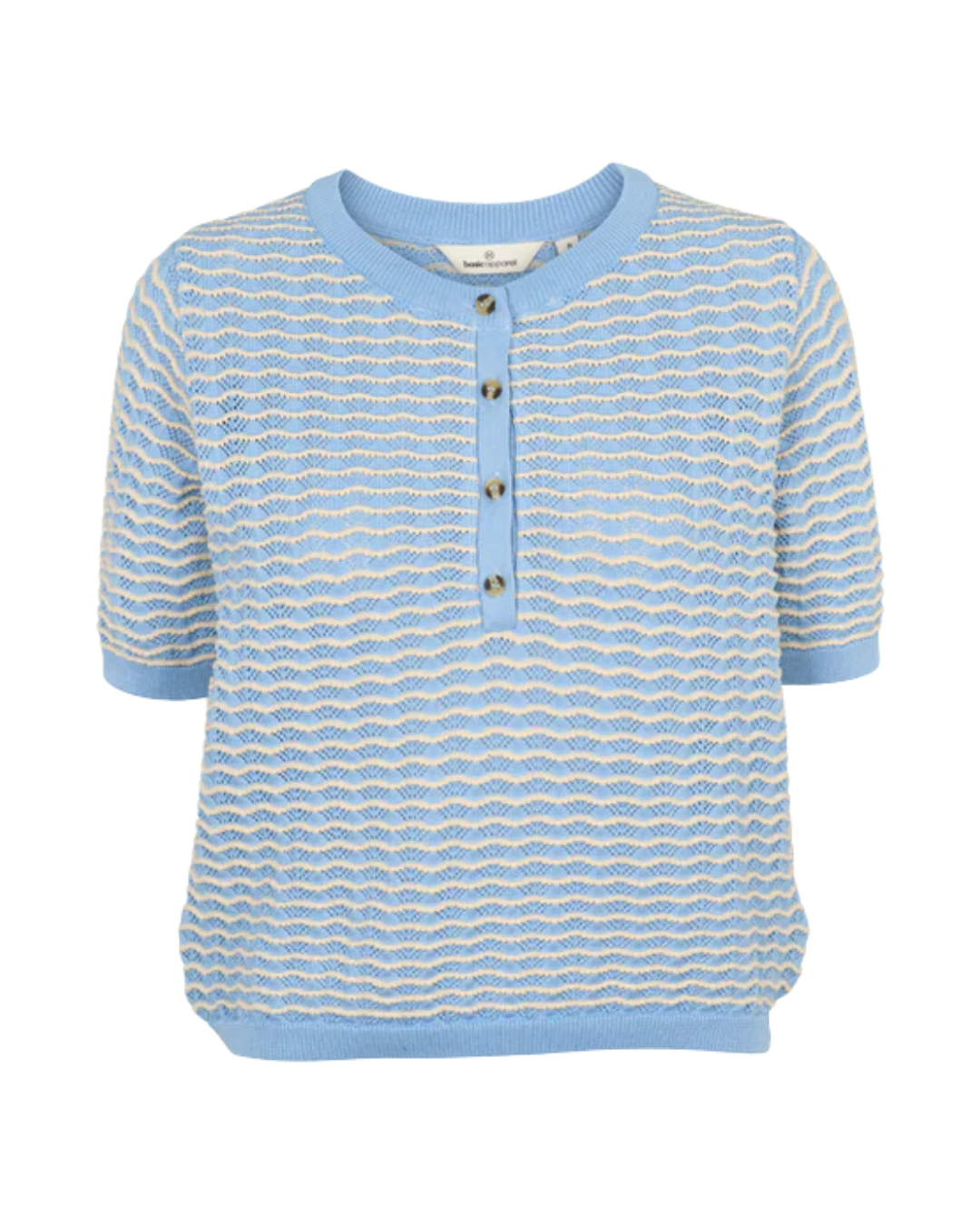 Basic Apparel - Cashi Granddad Pullover - Dutch canal / birch