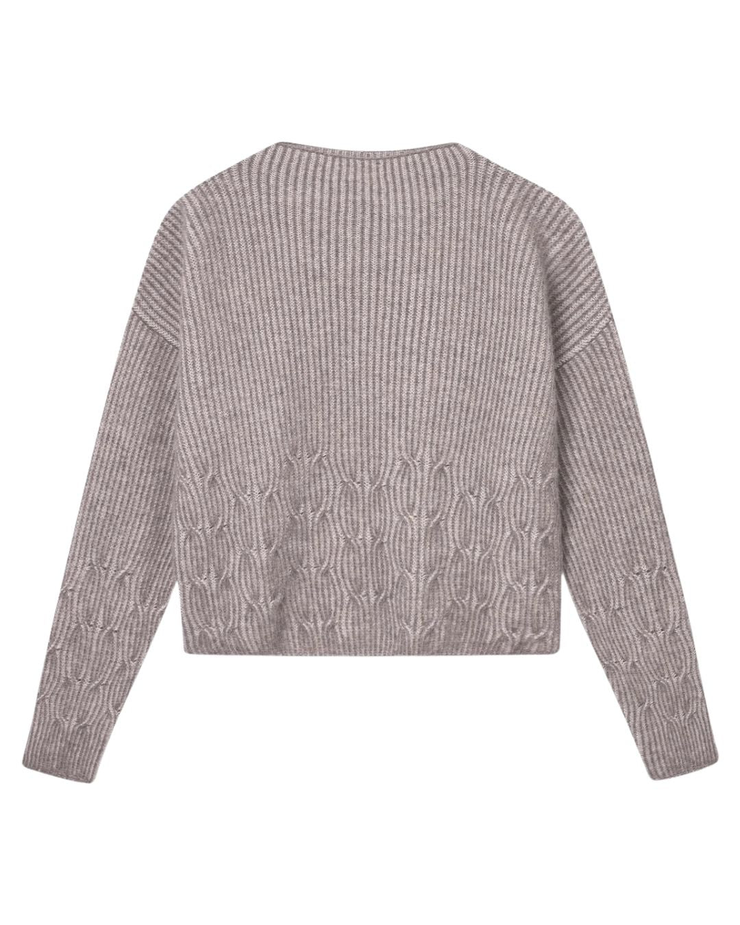 Maska - Telma Bicolour Lambswool Sweater - Sand Melange