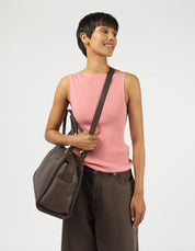 O MY BAG Alma 13/14" Soft Grain Leather - Chocolate