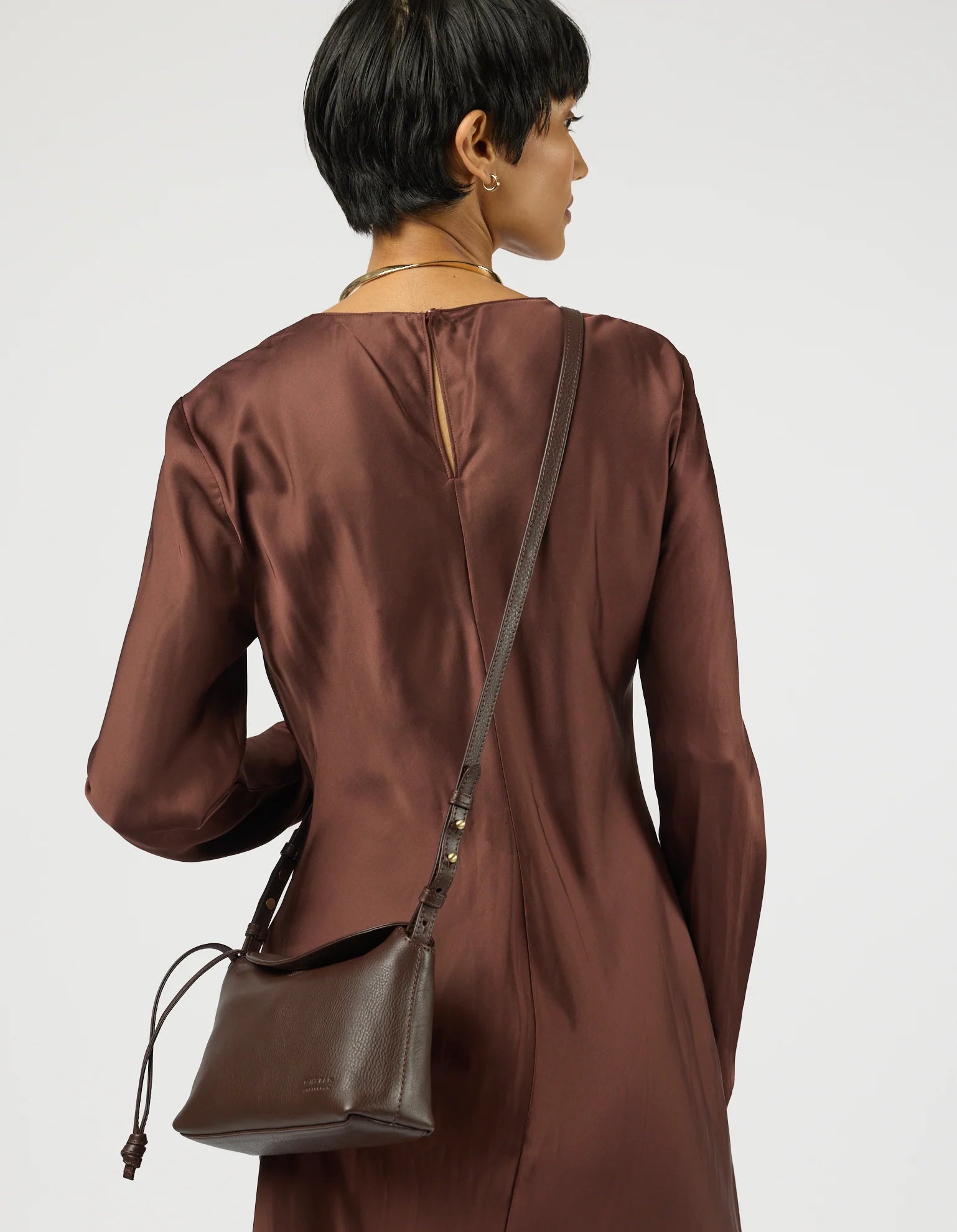 O MY BAG Sienna Mini Soft Grain Leather - Chocolate